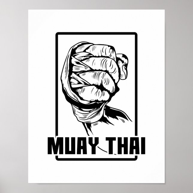 Muay Thai Faust Poster (Front)