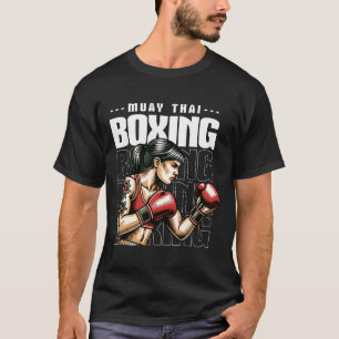 Muay Thai Female Fighter Mma Vintage Martial Arts T-Shirt