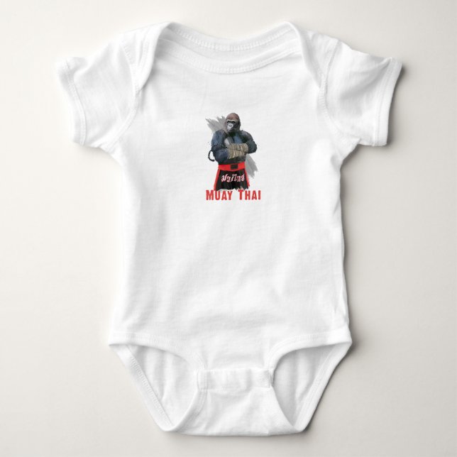 Muay Thai Fighter Baby Bodysuit (Front)
