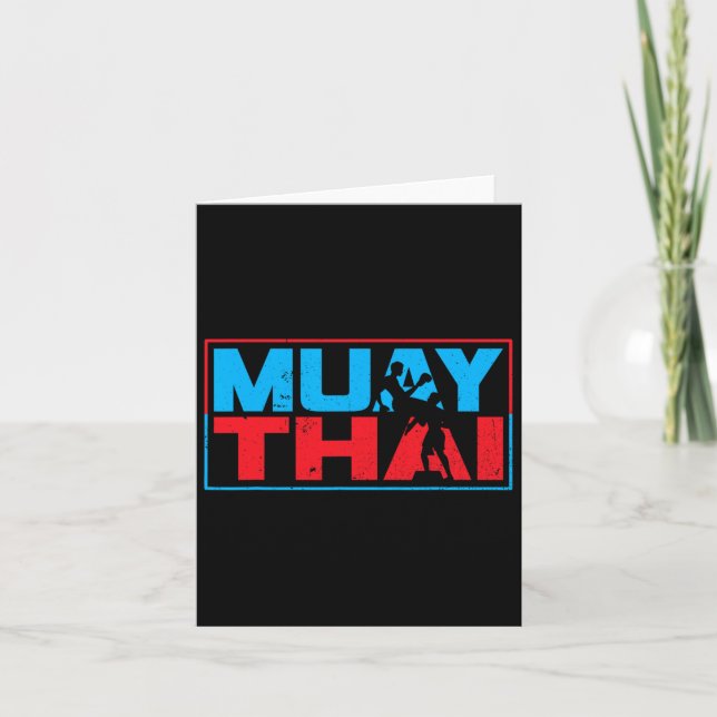 Muay Thai Fighter Boxing Martial Arts Hob  Card (Front)