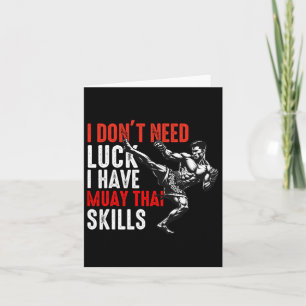 Muay Thai Fighter For Men Dad Boys Thai Kickboxing Card