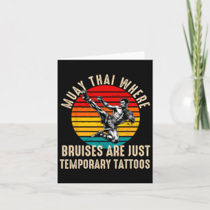 Muay Thai Fighter For Men Dad Boys Thai Kickboxing Card