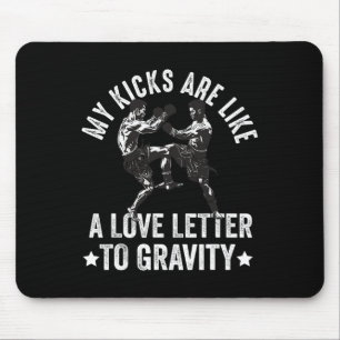 Muay Thai Fighter For Men Dad Boys Thai Kickboxing Mouse Pad