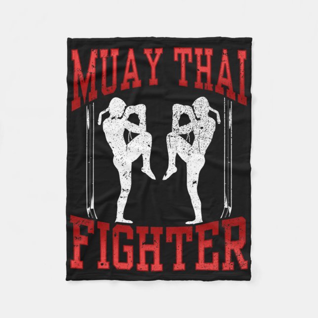 Muay Thai Fighter Martial Arts Boxing Hobby _5  Fleece Blanket (Front)