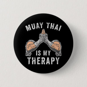 Muay Thai Fighter Martial Arts Sport Muay Thai 6 Cm Round Badge