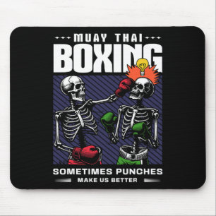 Muay Thai Fighter Mma Vintage Funny Martial Arts H Mouse Pad