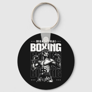 Muay Thai Fighter Mma Vintage  Key Ring