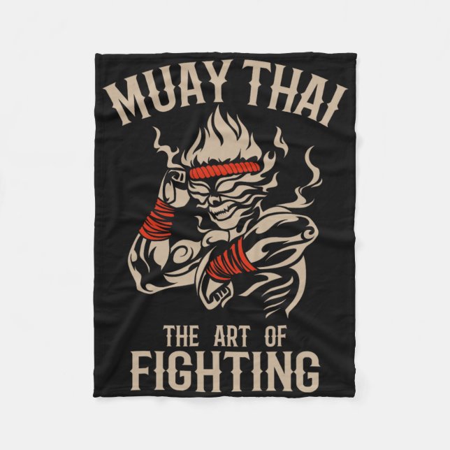 Muay Thai Fighter - Muay Thai And Thaiboxing Gift  Fleece Blanket (Front)