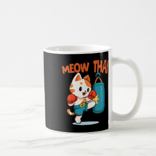 Muay Thai Funny Cat Lover Thai Boxing Thailand Meo Coffee Mug