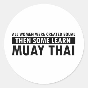 Muay Thai gift items Classic Round Sticker