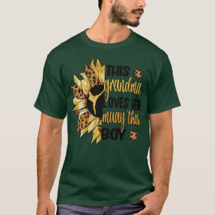 Muay Thai Grandma Sunflower Muay Thai Grandmother T-Shirt