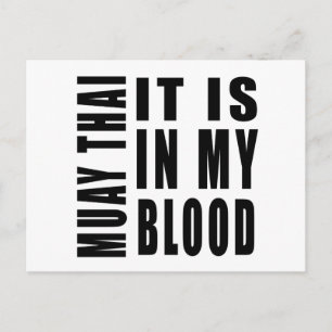 Muay Thai It Is In My Blood Postcard