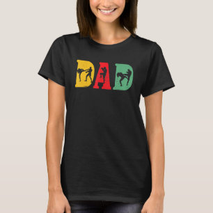 Muay Thai Kick Boxing Martial Art Retro Artsy Dad T-Shirt