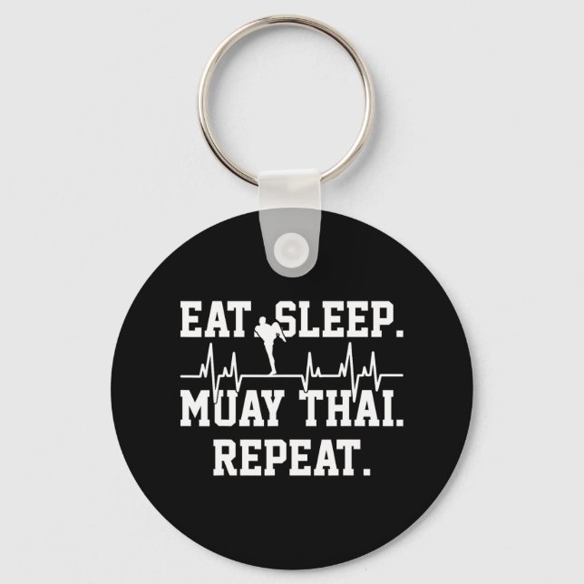 Muay Thai Kickboxing Gift  Key Ring (Front)
