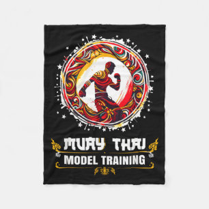 Muay Thai Kickboxing MMA Fighting Gym Culture Fleece Blanket