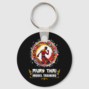 Muay Thai Kickboxing MMA Fighting Gym Culture Key Ring
