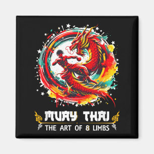 Muay Thai Kickboxing MMA Thai Fighter Eight Limbs Magnet