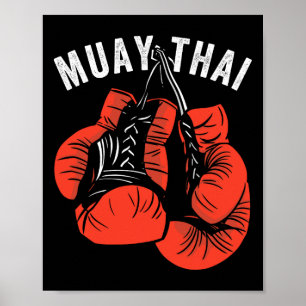 Muay Thai Kickboxing, Muay Thai Gloves, Muay Thai  Poster