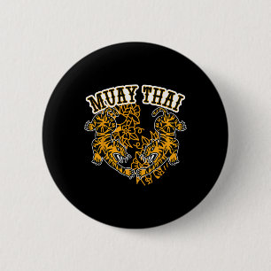 Muay Thai Kickboxing, Muay Thai Tigers, Muay Thai 6 Cm Round Badge