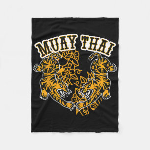 Muay Thai Kickboxing, Muay Thai Tigers, Muay Thai Fleece Blanket
