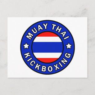 Muay Thai Kickboxing Postcard