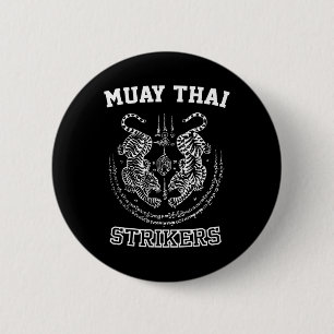 Muay Thai Kickboxing Tiger Fighter Sak Yant Mma  6 Cm Round Badge