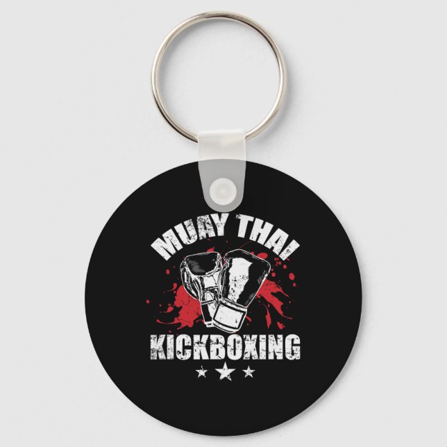 Muay Thai Kickboxing Traditional Techniques  Key Ring (Front)