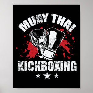 Muay Thai Kickboxing Traditional Techniques  Poster