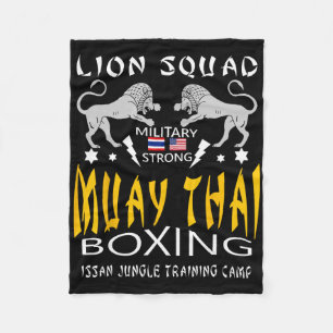 Muay Thai Kickboxing Training Mma Workout Gym Fleece Blanket