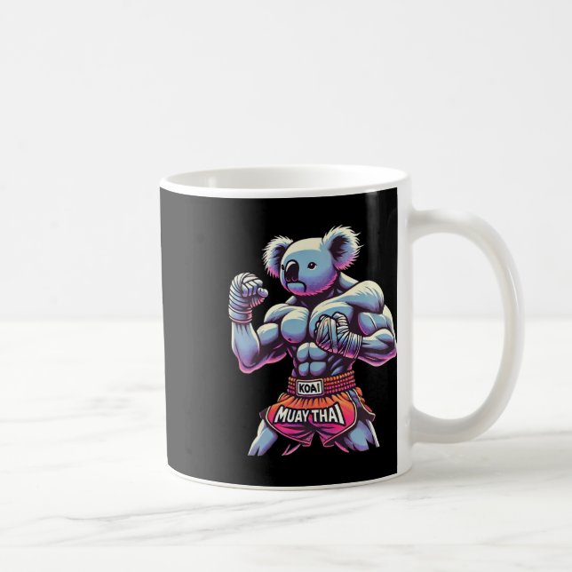 Muay Thai Koala Kickboxing Fighter Funny  Coffee Mug (Right)