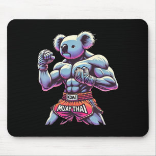 Muay Thai Koala Kickboxing Fighter Funny  Mouse Pad