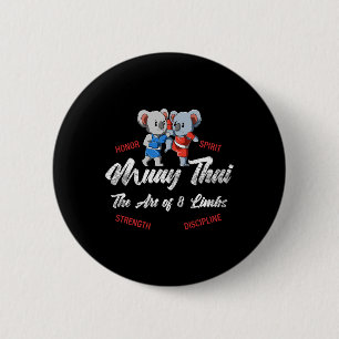 Muay Thai Koala Thai Boxing And Kickboxing  6 Cm Round Badge
