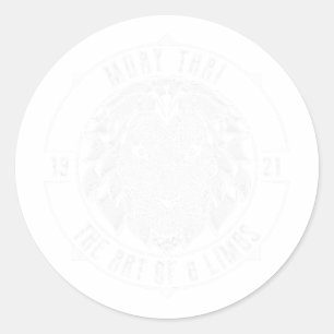 Muay Thai Lion - Muay Thai And Thai Boxing  Classic Round Sticker