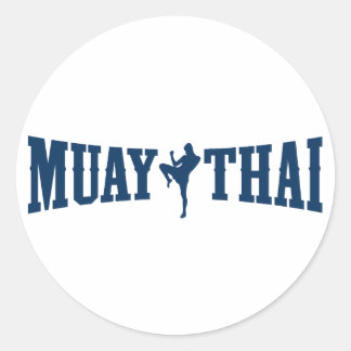 Muay Thai Logo Classic Round Sticker