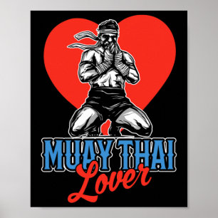Muay Thai Lover Hobby Boxing Martial Arts Fighter Poster