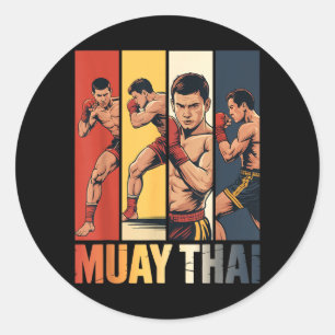 Muay Thai Martial Arts Boxing The Art of 8 Limbs Classic Round Sticker
