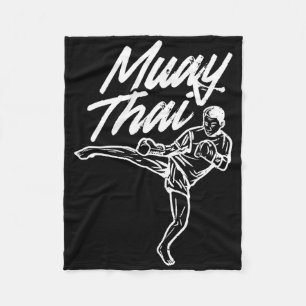 Muay Thai Martial Arts Fighter Fighting Martial Ar Fleece Blanket