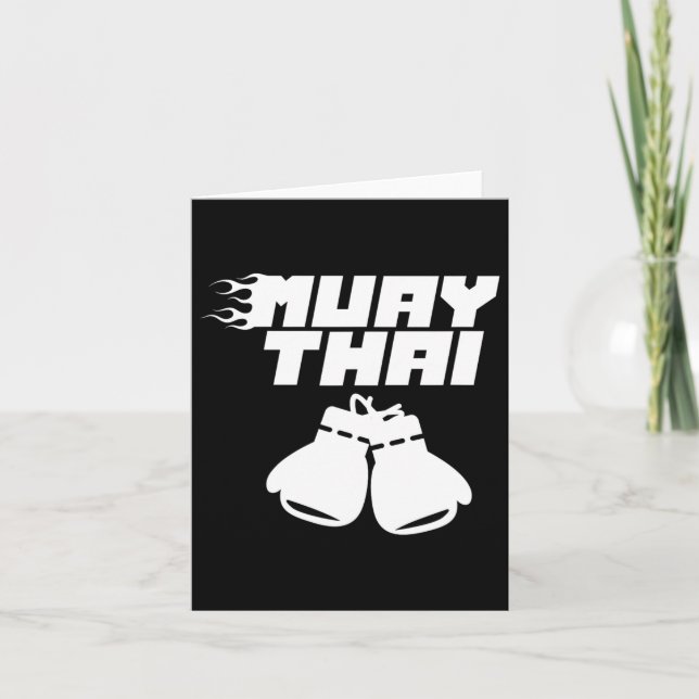 Muay Thai Martial Arts Fighter Hob  Card (Front)