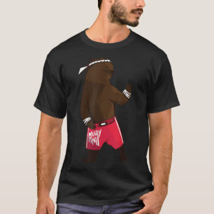 Muay Thai Martial Arts Gifts Bear Fighting T-Shirt