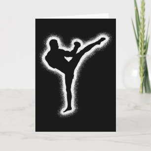 Muay Thai Martial Arts Kickboxer Kids Boys Men Kic Card