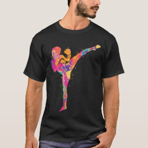 Muay Thai Martial Arts Kids Women Girls Kickboxing T-Shirt