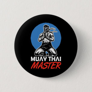 Muay Thai Master Hobby Martial Arts Boxing Fighter 6 Cm Round Badge