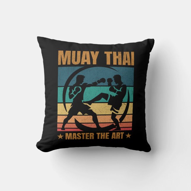 Muay Thai Master The Art Boxer Boxing Practitioner Cushion (Front)