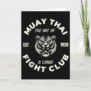 Muay Thai Mma Fight Tattoo Tiger Art Of 8 Limbs Ki Card