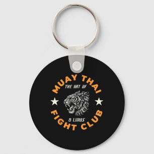 Muay Thai Mma Fight Tattoo Tiger Art Of 8 Limbs Ki Key Ring