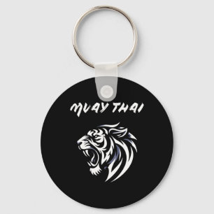 Muay Thai Mma Fight Tattoo Tiger Roar Kickboxing T Key Ring