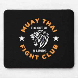 Muay Thai Mma Fight Tattoo Tiger Roar Kickboxing T Mouse Pad