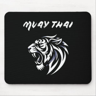 Muay Thai Mma Fight Tattoo Tiger Roar Kickboxing T Mouse Pad