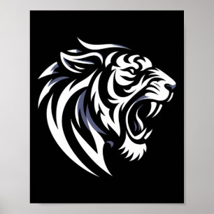 Muay Thai Mma Fight Tattoo Tiger Roar Kickboxing T Poster