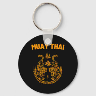 Muay Thai Mma Fight Tattoo Twin Tiger Kickboxing T Key Ring